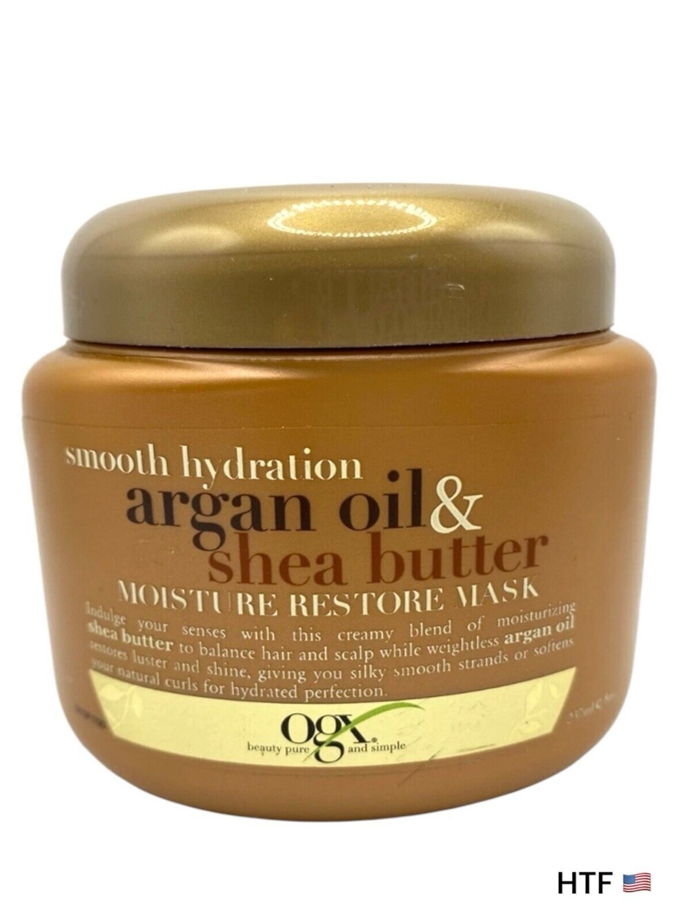 NEW OGX smooth hydration argan oil & Shea butter moisture restore Mask. 8 oz.